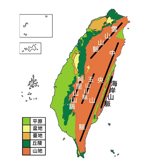 山脈分布圖|臺灣觀光資訊網兒童網